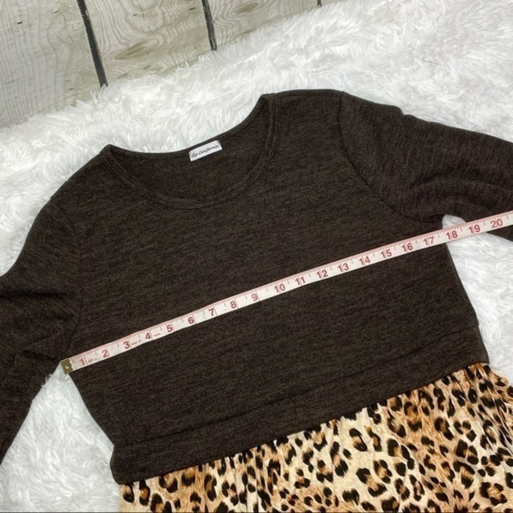 EGS BY ELOGES Brown Leopard Dress Small - Picture 9 of 12